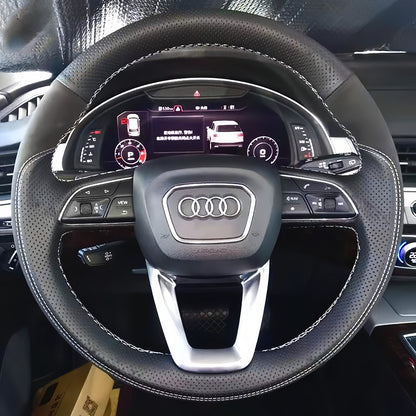 Steering Wheel Cover for Audi A3 A4 A5 Q3 Q5 Q7 Q8 RS S3 S4 S5 SQ5 SQ7 SQ8