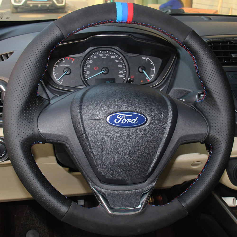 Steering Wheel Cover for Ford MK7 Fiesta VI VII Ecosport B-MAX Ka Tourneo Transit Courier 2008-2024