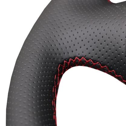 LQTENLEO Carbon Fiber Leather Suede Hand-stitched Car Steering Wheel Cover for Mazda MX-5 MX5 Miata NB 1998-2004 / RX-7 RX7 1999-2002