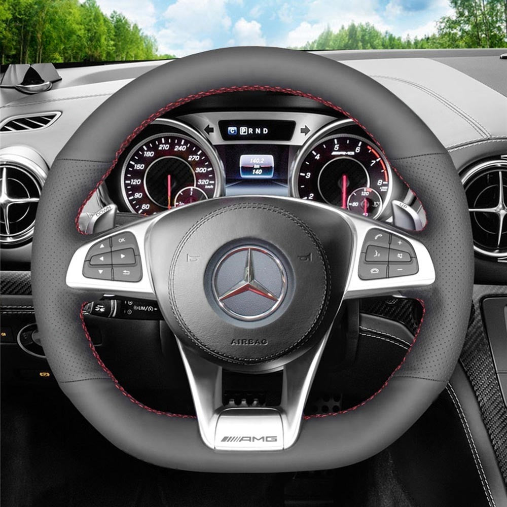 Steering Wheel Cover for Mercedes-Benz AMG GT C190 R190 C63 W205 C117 C218 W213 X253 W166 W222