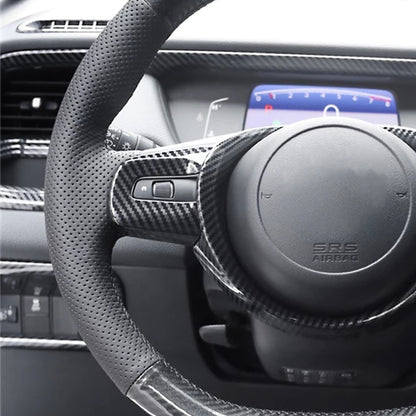 LQTENLEO Carbon Fiber Leather Suede Hand-stitched Soft No-slip for Honda Fit 2020