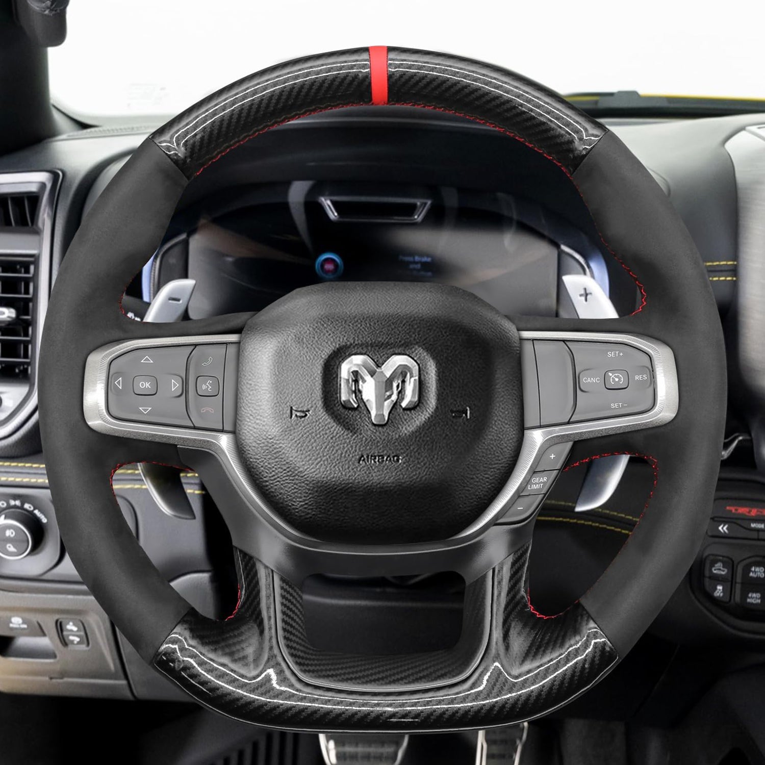 Steering Wheel Cover for Dodge RAM 1500 TRX GT RHO 2021-2025