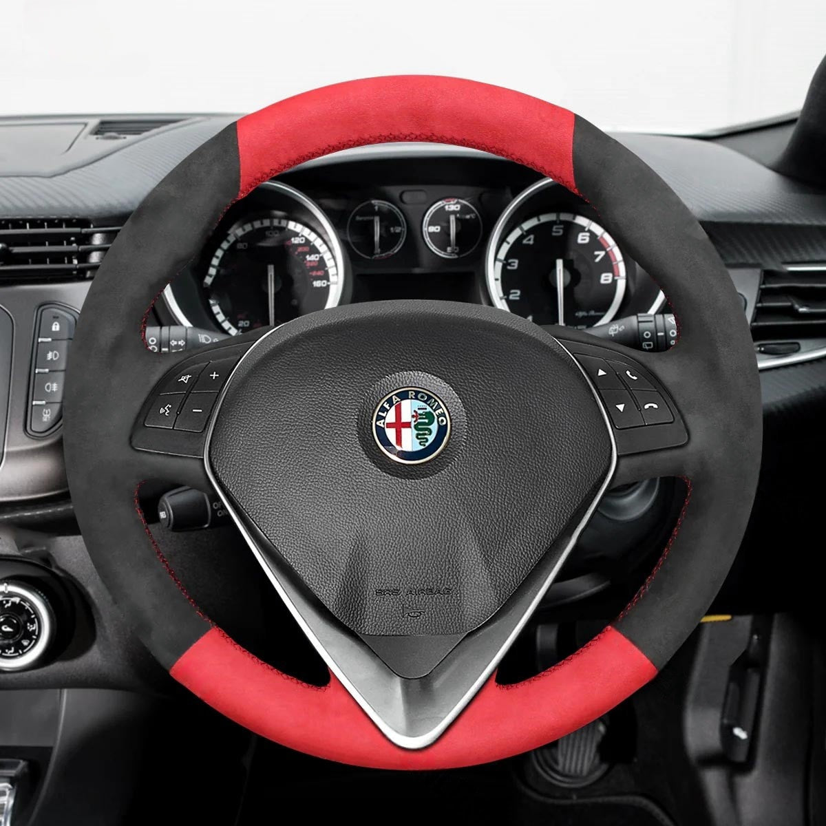 Steering Wheel Cover for Alfa Romeo Giulietta 2014-2021 (O Shape)