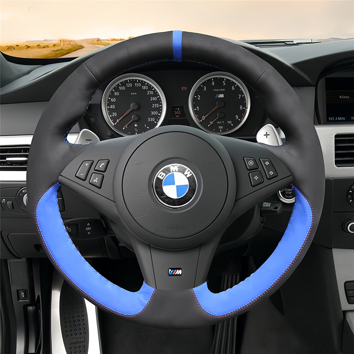 Steering Wheel Cover for BMW 5 Series E60 E61 2003-2010 6 Series E63 E64 2004-2009