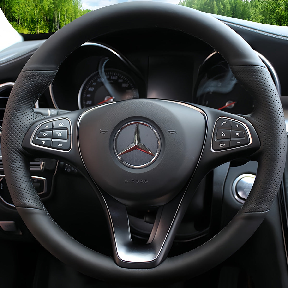 Steering Wheel Cover for Mercedes-Benz W205 C117 C218 W213 X156 X253 C253 W166 X166 W447