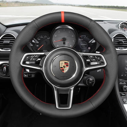 Steering Wheel Cover for Porsche 911 718 Boxster Cayman 911 918 Spyder Cayenne Macan Panamera 2015-2022