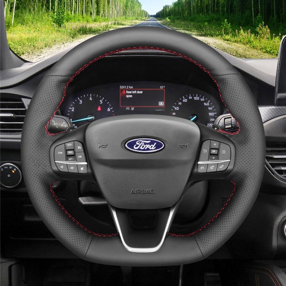 Steering Wheel Cover for Ford Escape Focus Fiesta Kuga Puma ST ST-Line 2017-2024