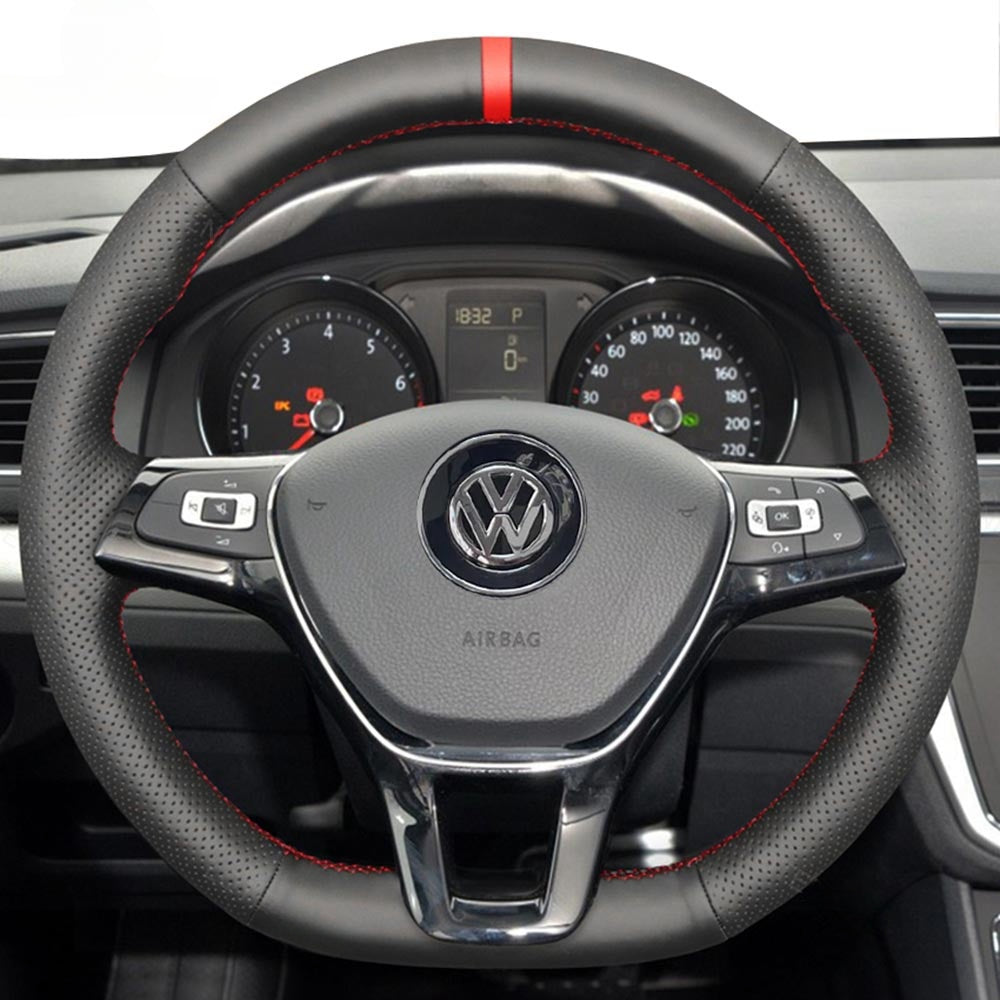 Steering Wheel Cover for Volkswagen VW Golf 7 Alltrack SportWagen Jetta Passat Tiguan e-Golf Arteon Atlas