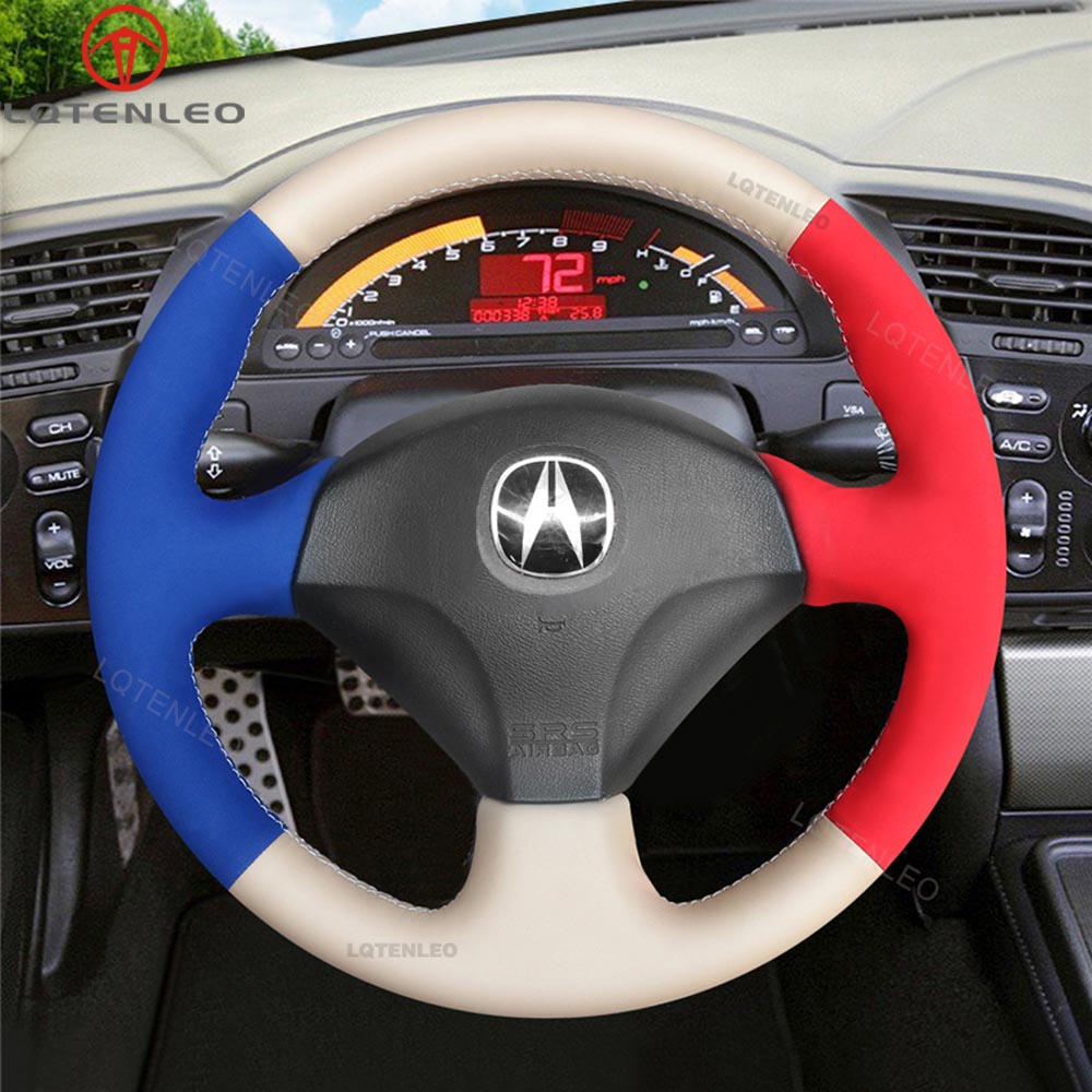 LQTENLEO Hand-stitched Car Steering Wheel Cover for Honda S2000 2000-2009 / Civic (SI) 2002-2005 / Insight 2000-2006 / for Acura RSX 2002-2006 - LQTENLEO Official Store