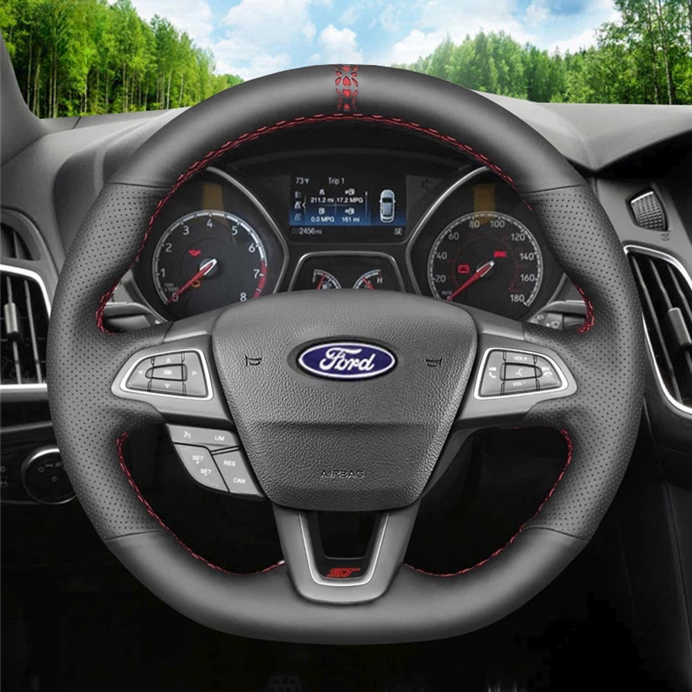 Steering Wheel Cover for Ford Focus ST Focus ST-Line Focus RS Ecosport ST-Line Kuga Escape