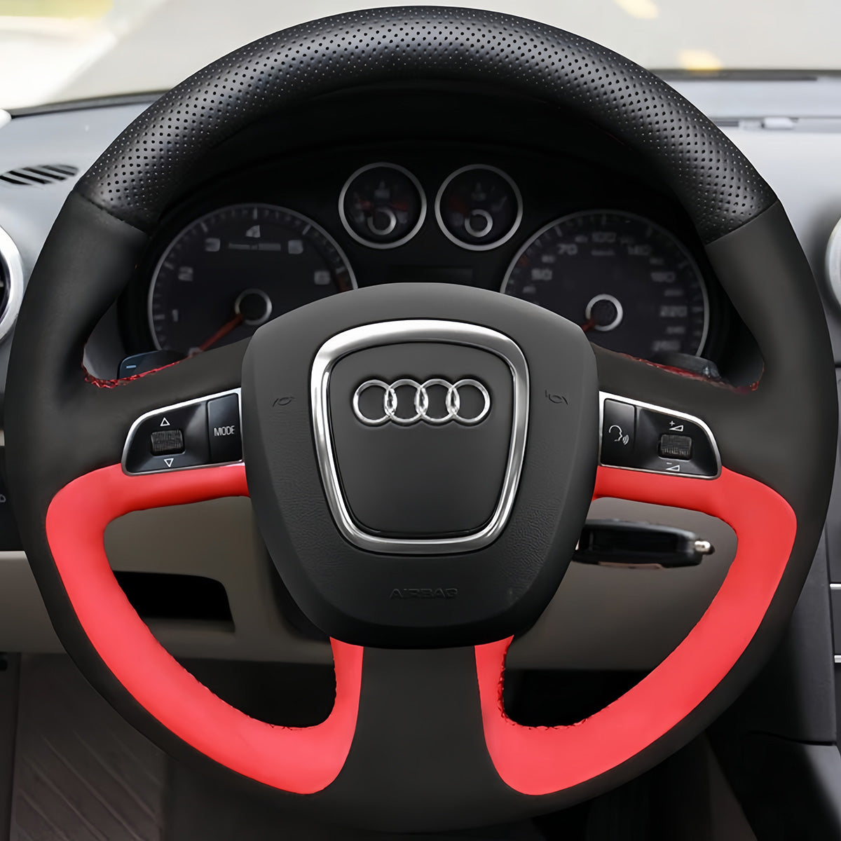 Steering Wheel Cover for Audi A3 A4 A5 A6 A8 Q5 Q7 S3 S4 S5 S6 S8 RS 4 Seat Exeo