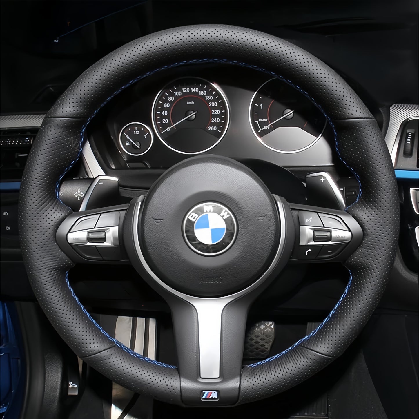 Steering Wheel Cover for BMW M Sport F10 F11 F12 F13 F15 F16 F22 F23 F25 F26 F30 F31 F34 F45 F46