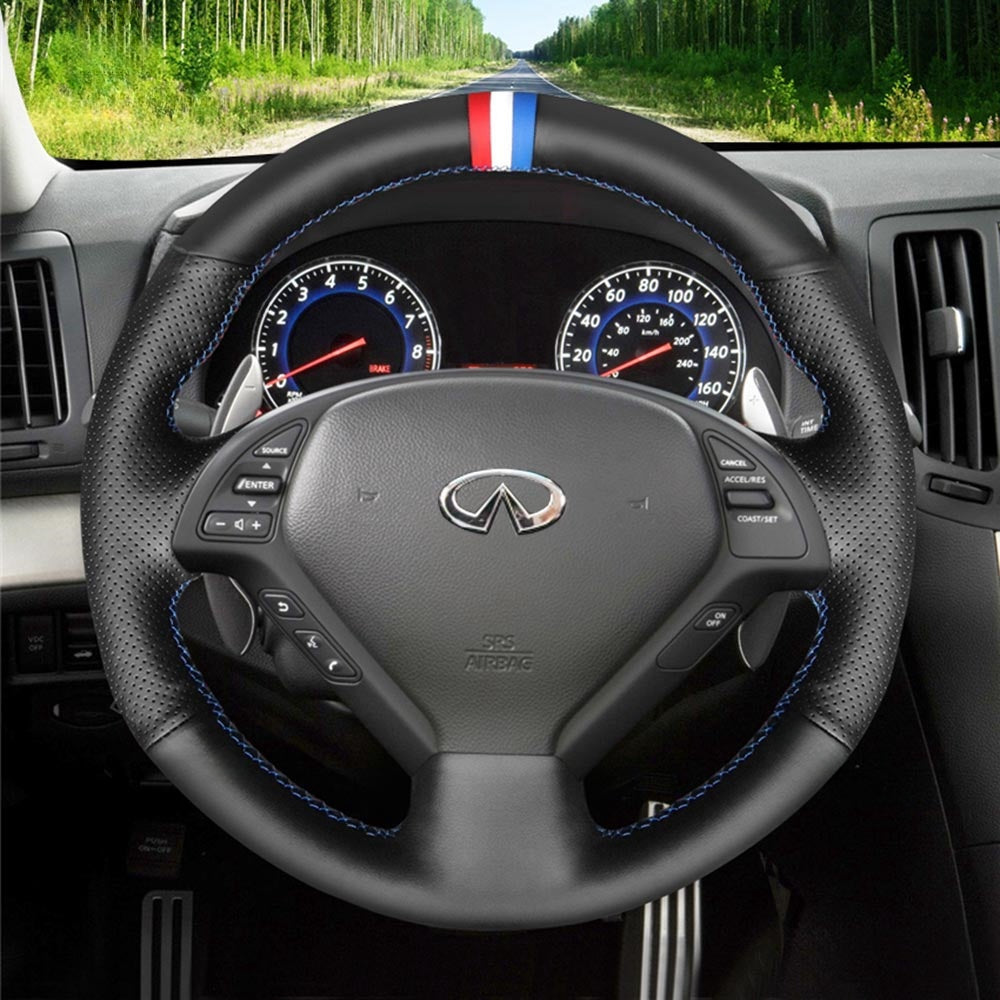 Steering Wheel Cover for Infiniti G25 G35 G37 EX30 EX35 EX37 Q40 Q60 QX50 / Nissan Skyline