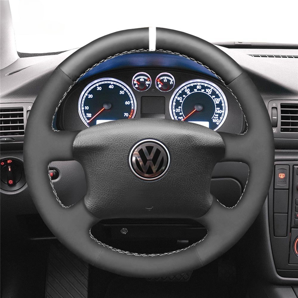 Lenkradbezug für Volkswagen Golf 4 IV Passat B5 Variante Sharan Bora T4 T5 Jetta EuroVan 1997-2010