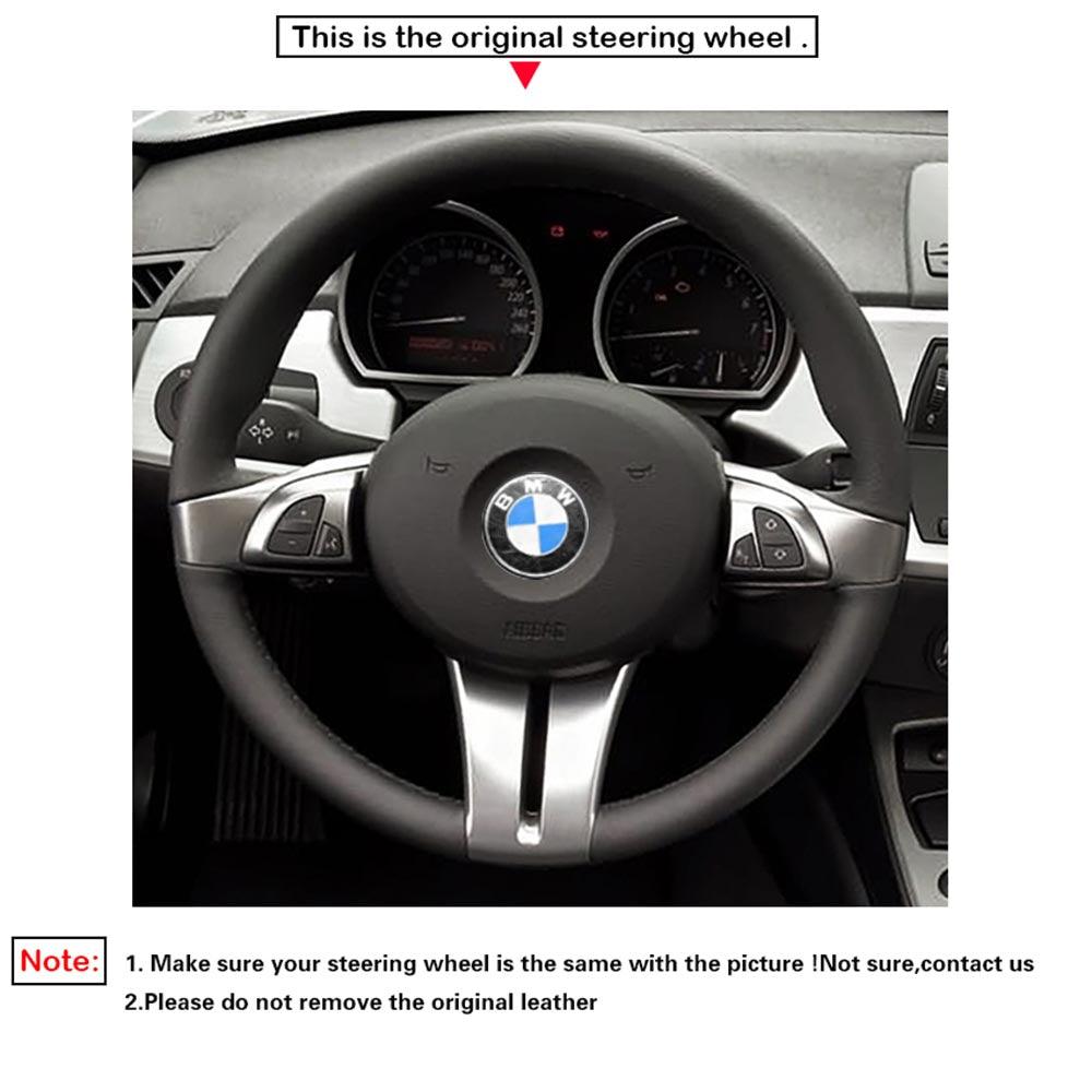 LQTENLEO Alcantara Hand-stitched Car Steering Wheel Cover for BMW Z4 E85 (Roadster) 2003-2008 / E86 (Coupe) 2005-2008 - LQTENLEO Official Store