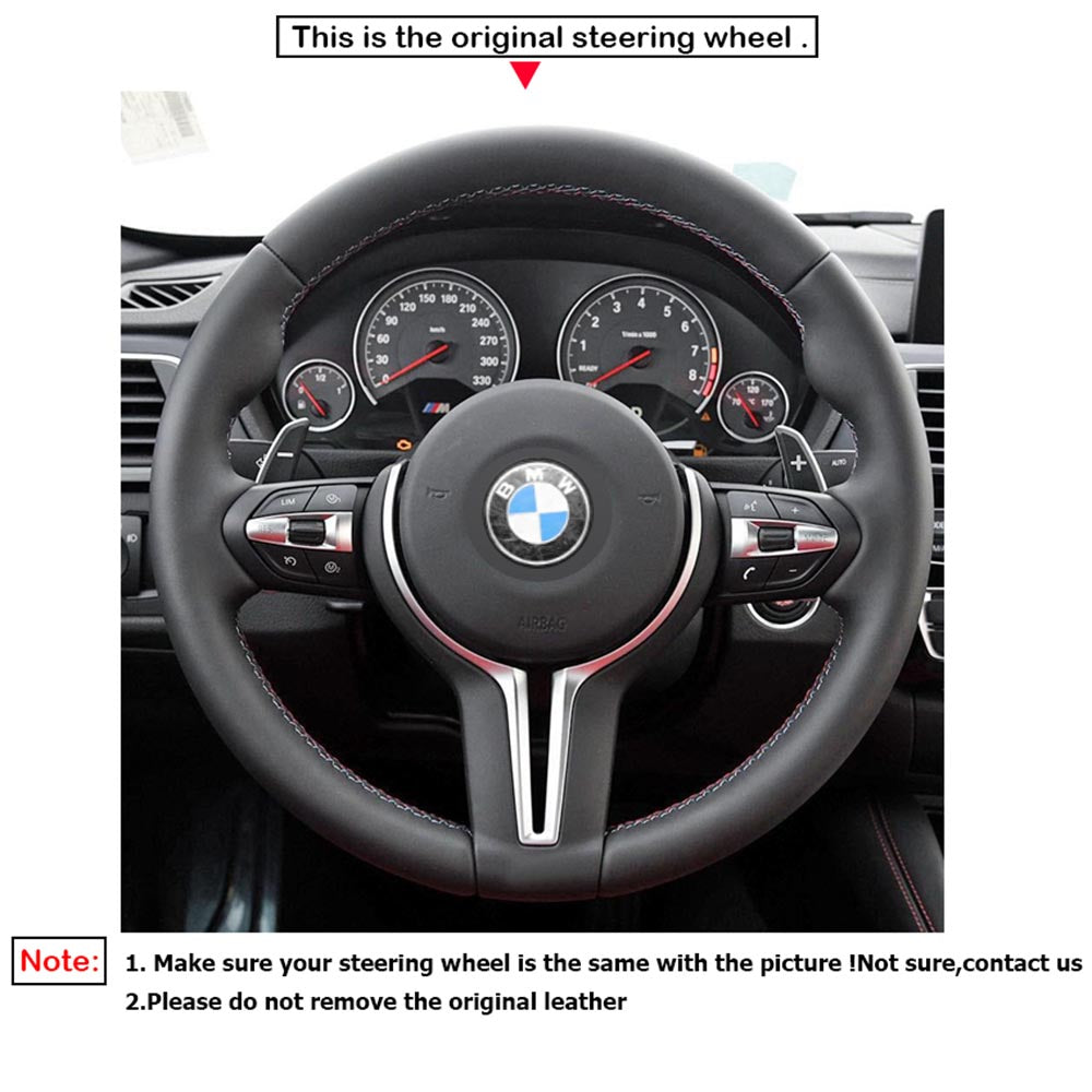 LQTENLEO Alcantara Hand-stitched Car Steering Wheel Cover for BMW M Sport F30 F31 F34 F10 F11 F07 / F12 F13 F06 X3 F25 X4 F26 X5 F15 F16 F45 F46 F22 F23 - LQTENLEO Official Store