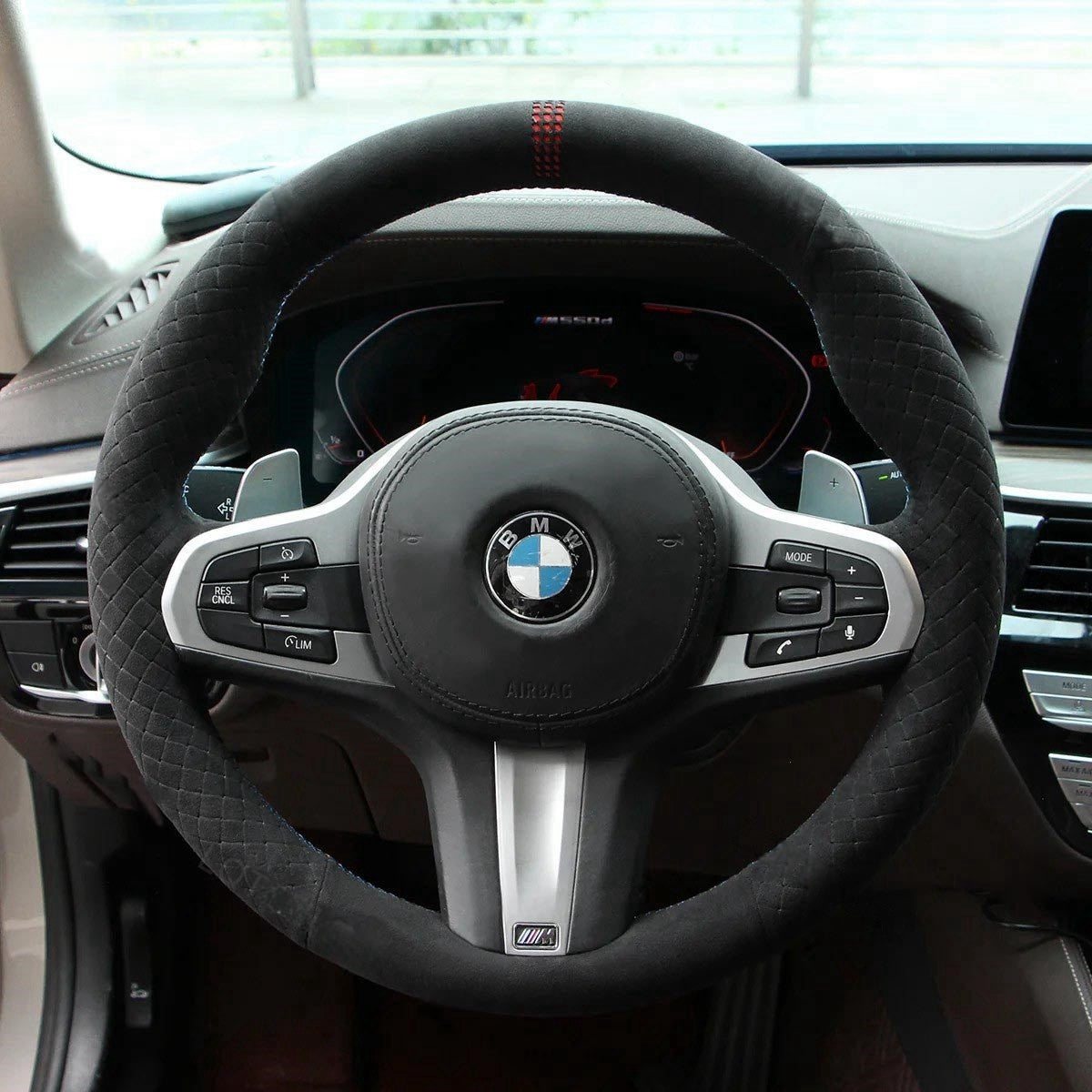 Steering Wheel Cover for BMW F44 G01 G02 G05 G06 G07 G11 G12 G14 G15 G16 G20 G22 G23 G26 G29 G30 G32 M Sport