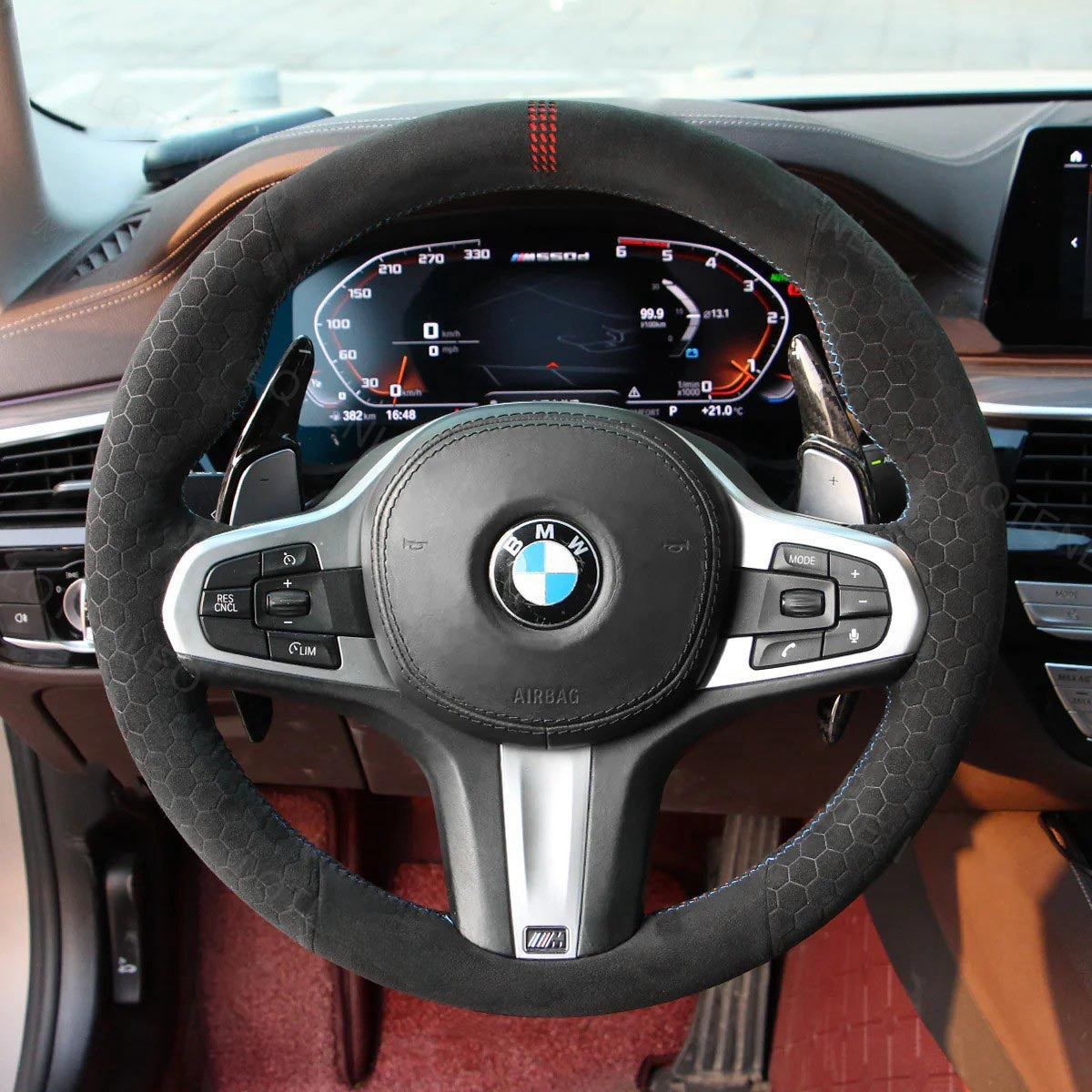 Steering Wheel Cover for BMW F44 G01 G02 G05 G06 G07 G11 G12 G14 G15 G16 G20 G22 G23 G26 G29 G30 G32 M Sport
