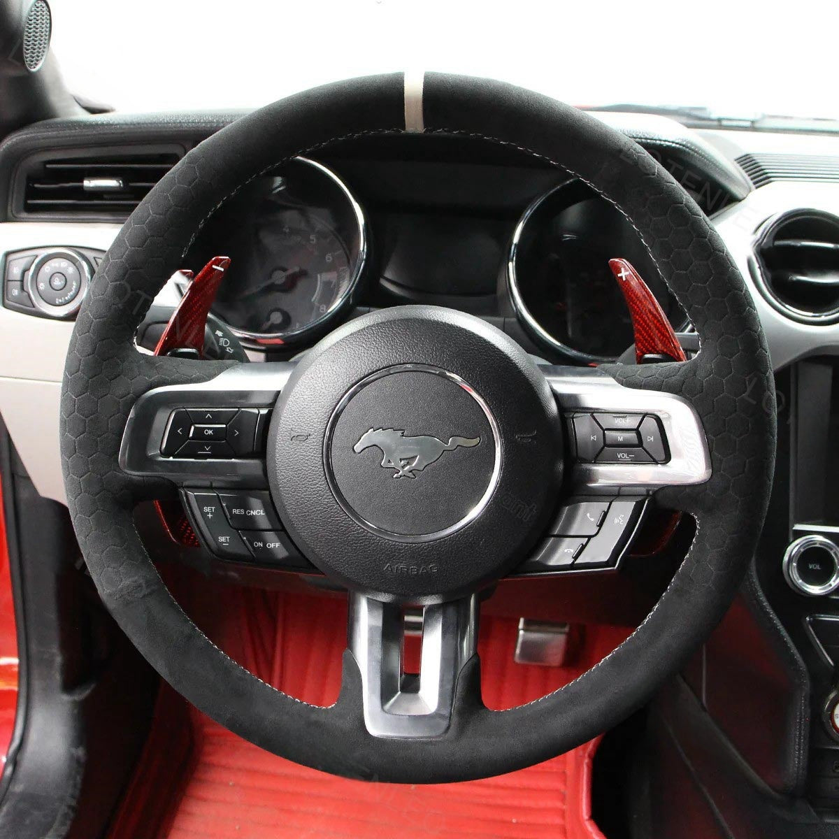 Steering Wheel Cover for Ford Mustang 2015-2024