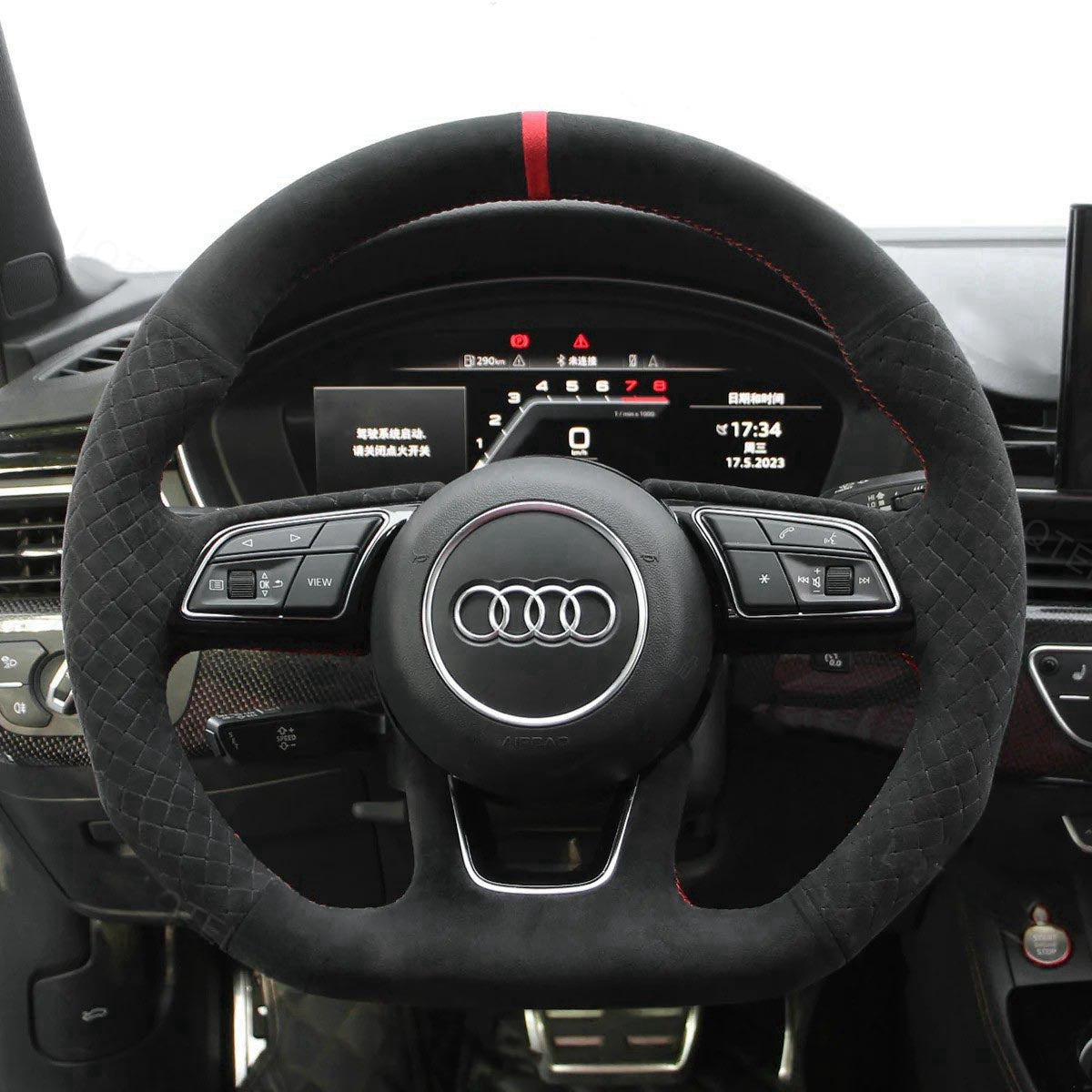 Steering Wheel Cover for Audi A3 A5 RS 3 RS 5 S3 S4 S5 2015-2022