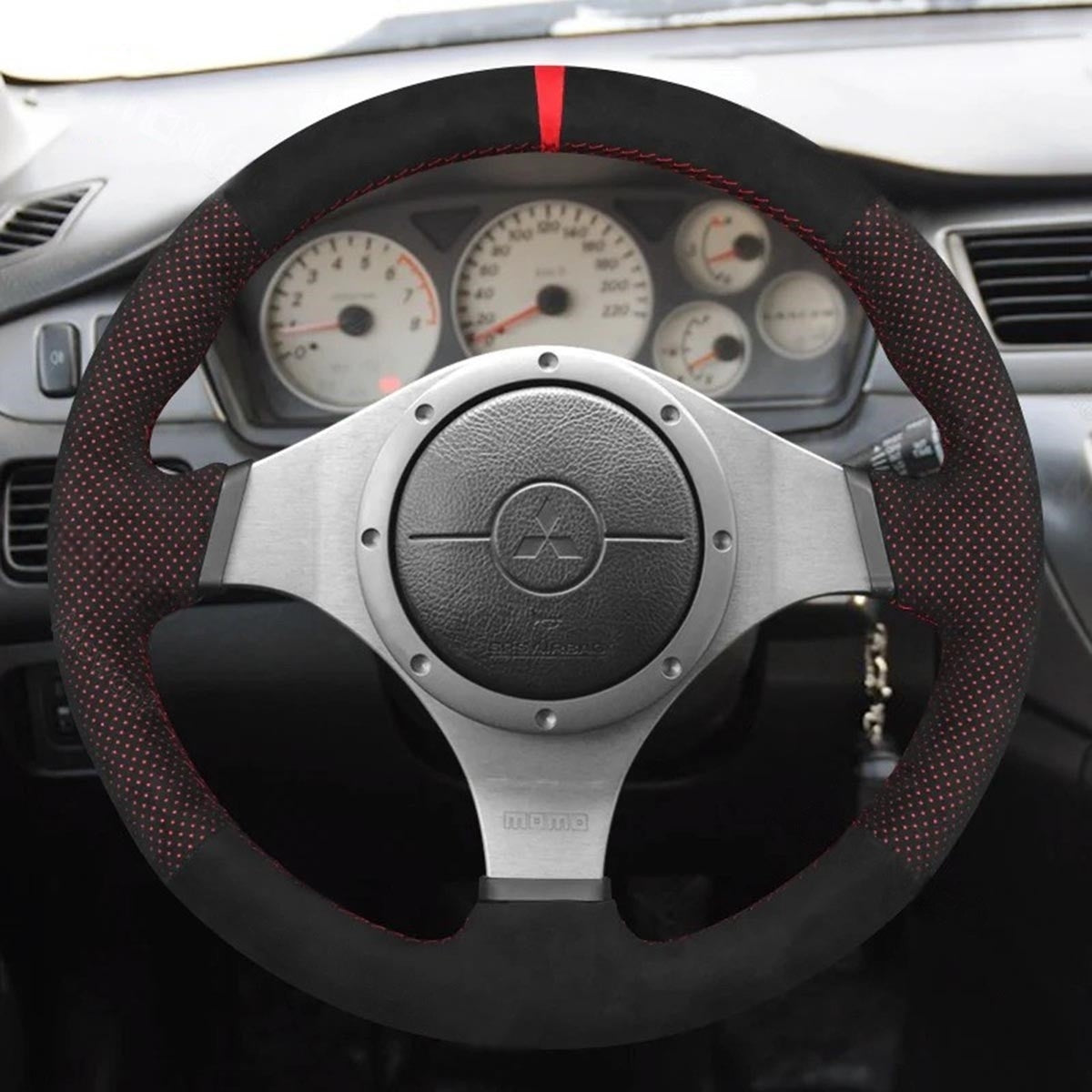 Steering Wheel Cover for Mitsubishi Lancer Evolution EVO 9 IX 8 VIII 7 VII 2001-2007