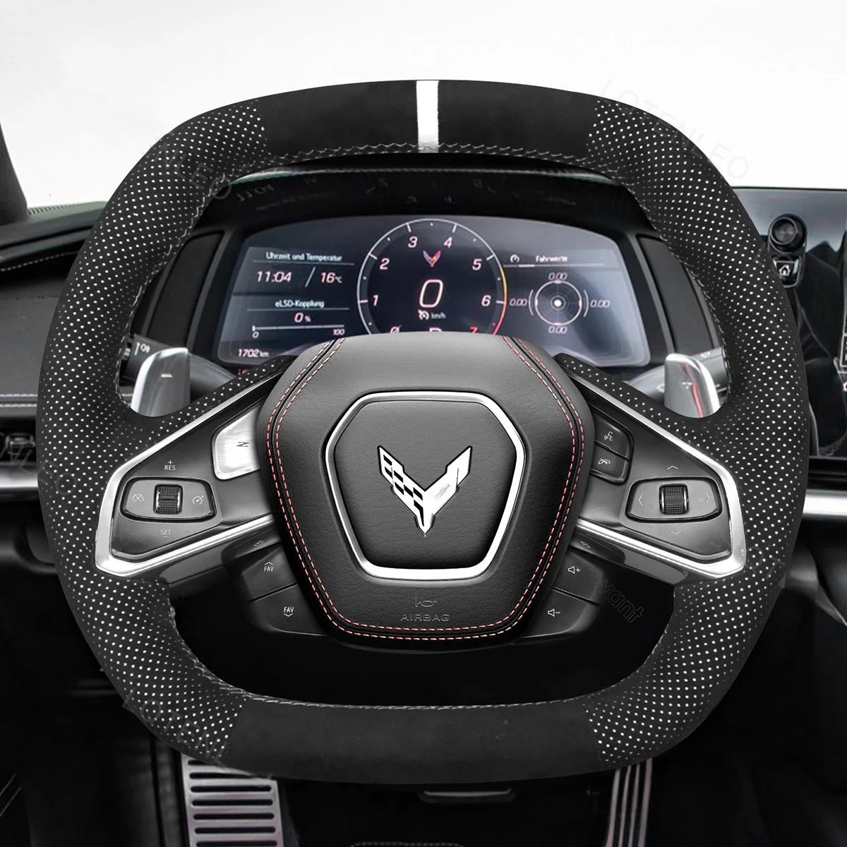Steering Wheel Cover for Chevrolet Corvette C8 2020-2024