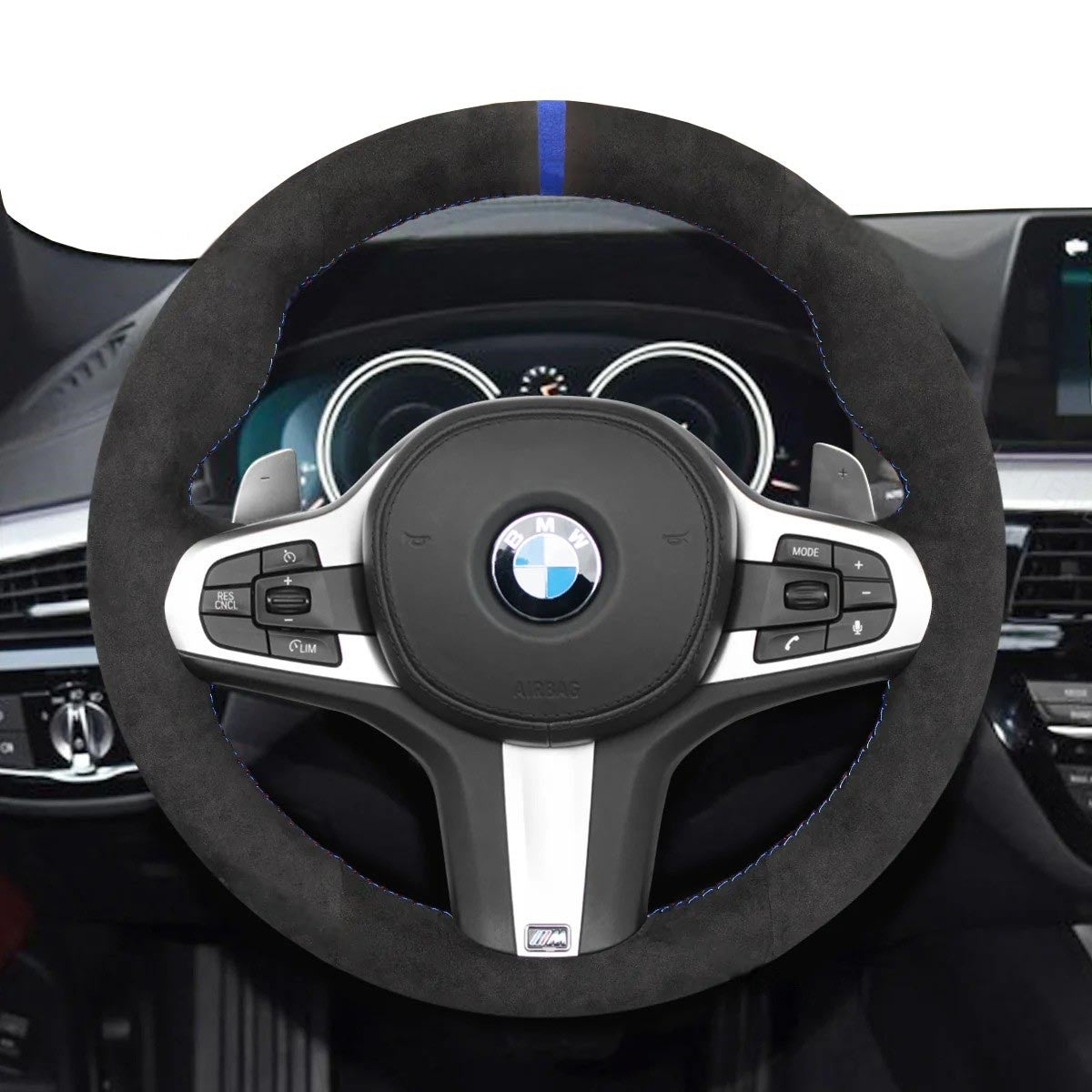 Steering Wheel Cover for BMW F44 G01 G02 G05 G06 G07 G11 G12 G14 G15 G16 G20 G22 G23 G26 G29 G30 G32 M Sport