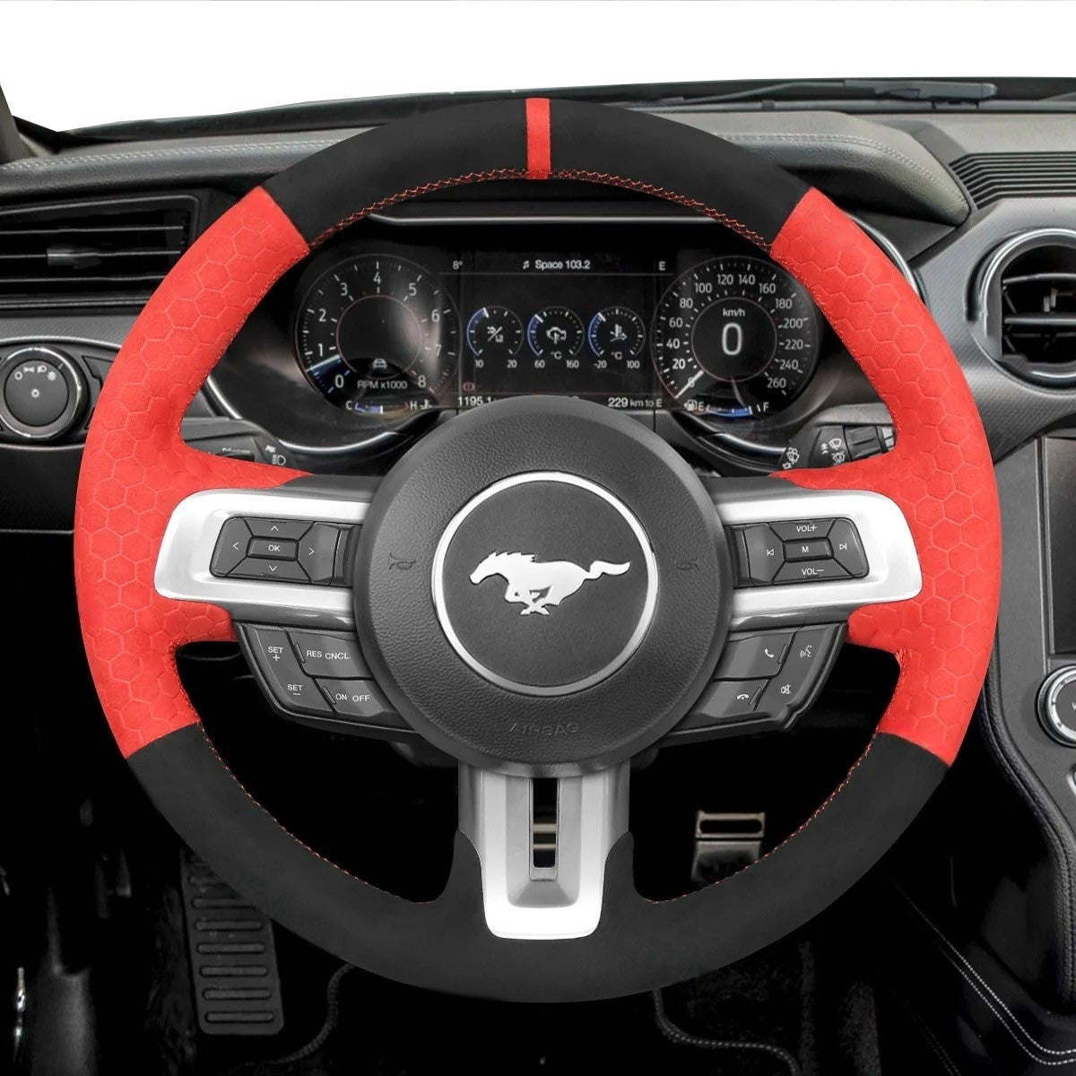 Steering Wheel Cover for Ford Mustang 2015-2024