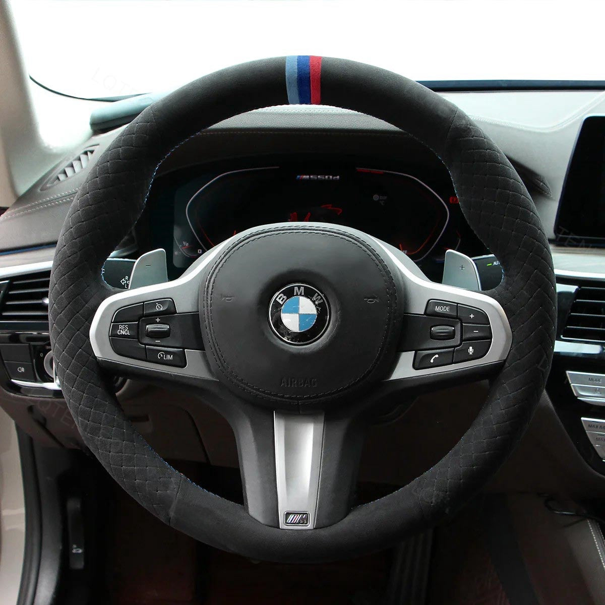 Steering Wheel Cover for BMW F44 G01 G02 G05 G06 G07 G11 G12 G14 G15 G16 G20 G22 G23 G26 G29 G30 G32 M Sport