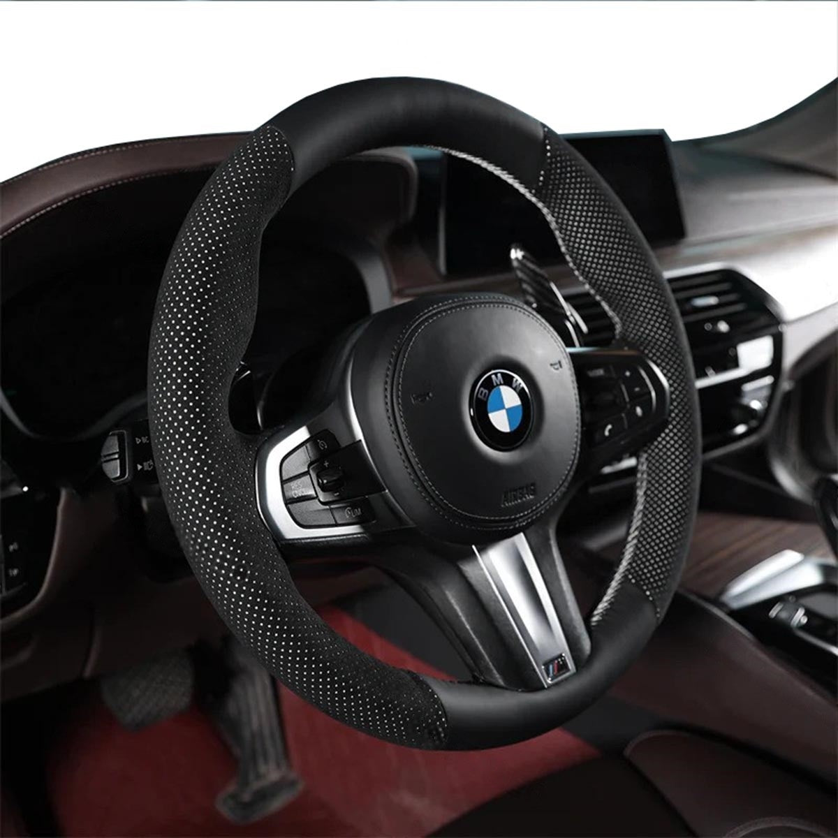 Steering Wheel Cover for BMW F44 G01 G02 G05 G06 G07 G11 G12 G14 G15 G16 G20 G22 G23 G26 G29 G30 G32 M Sport