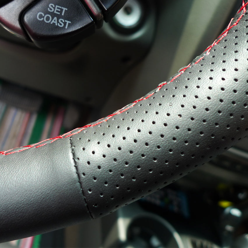 LQTENLEO черный натуральная кожа с ручной прошивкой на руль автомобиля для Hyundai Santa Fe 2000-2006 