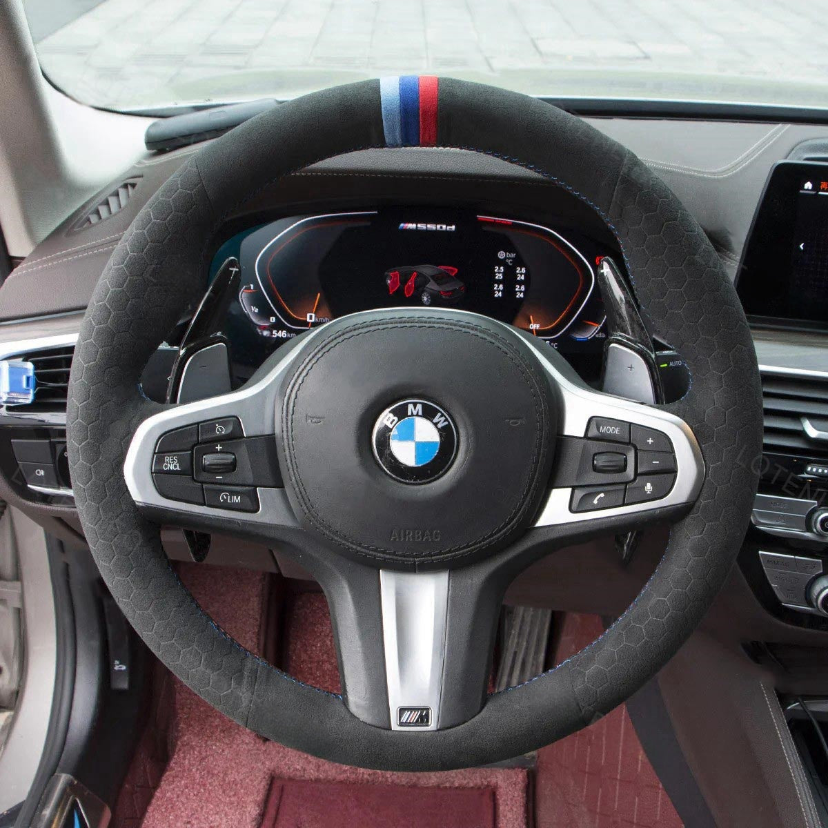 Steering Wheel Cover for BMW F44 G01 G02 G05 G06 G07 G11 G12 G14 G15 G16 G20 G22 G23 G26 G29 G30 G32 M Sport
