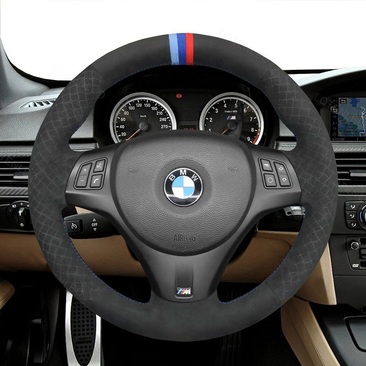 Steering Wheel Cover for BMW M Sport X1 M3 E81 E82 E84 E87 E88 E90 E91 E92 E93