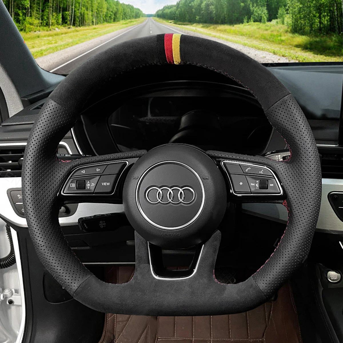 Steering Wheel Cover for Audi A3 A5 RS 3 RS 5 S3 S4 S5 2015-2022
