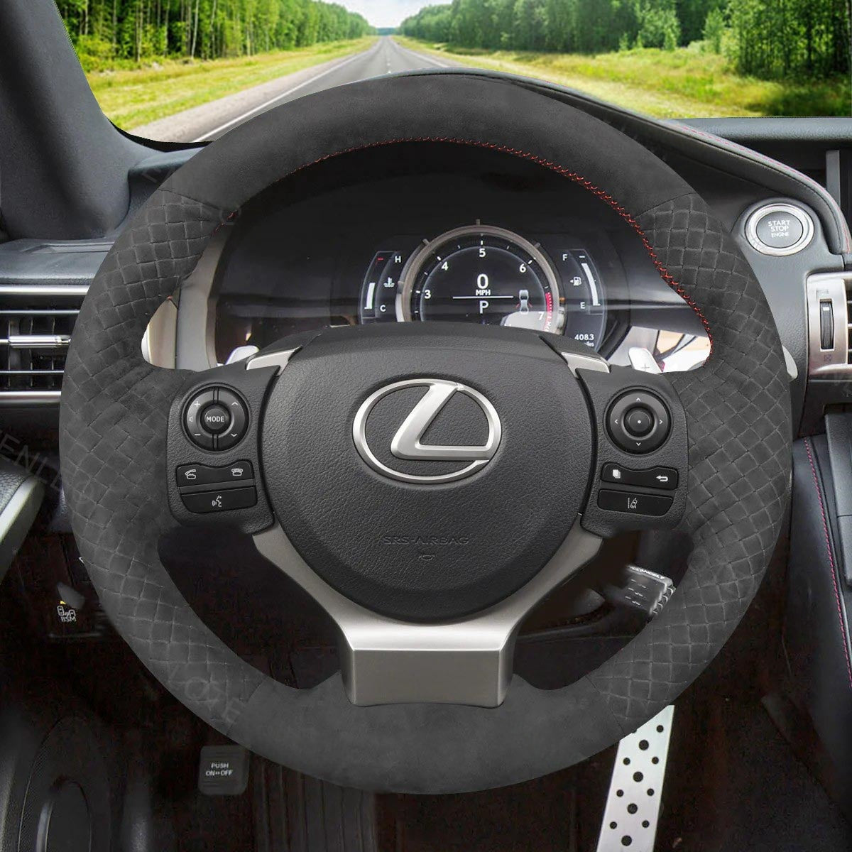 Steering Wheel Cover for Lexus IS200t IS250 IS300 IS350 F-Sport RC CT 200h NX 2014-2017
