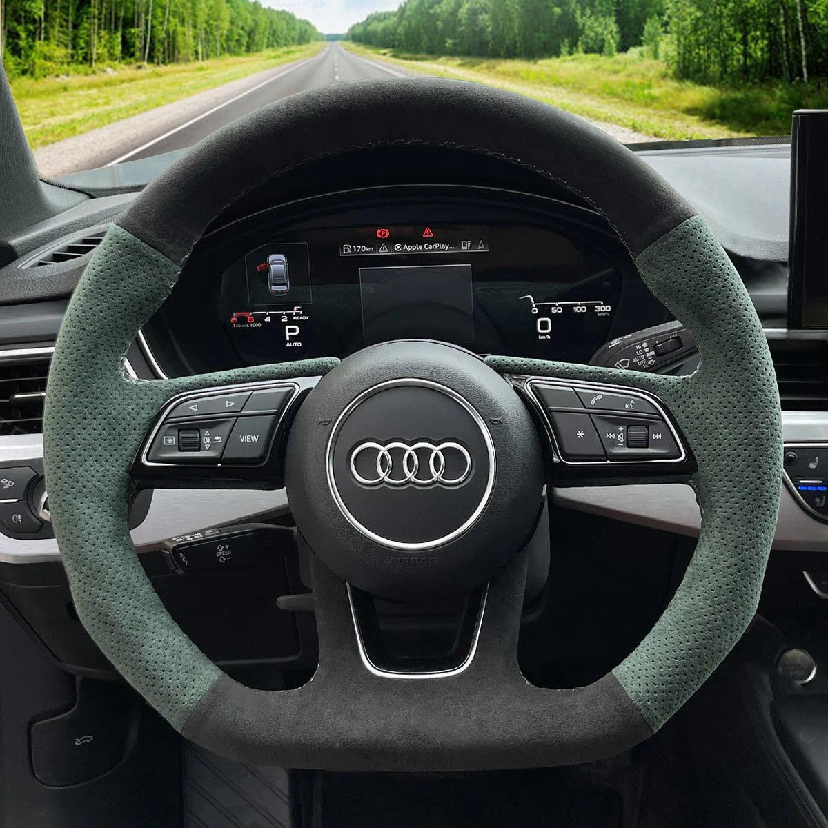 Steering Wheel Cover for Audi A3 A5 RS 3 RS 5 S3 S4 S5 2015-2022