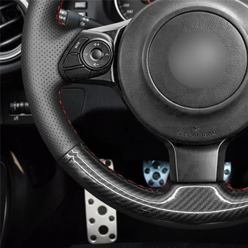 Steering Wheel Cover for Toyota 86 GT86 GR85 Yaris 2016-2024 Subaru BRZ 2016-2023