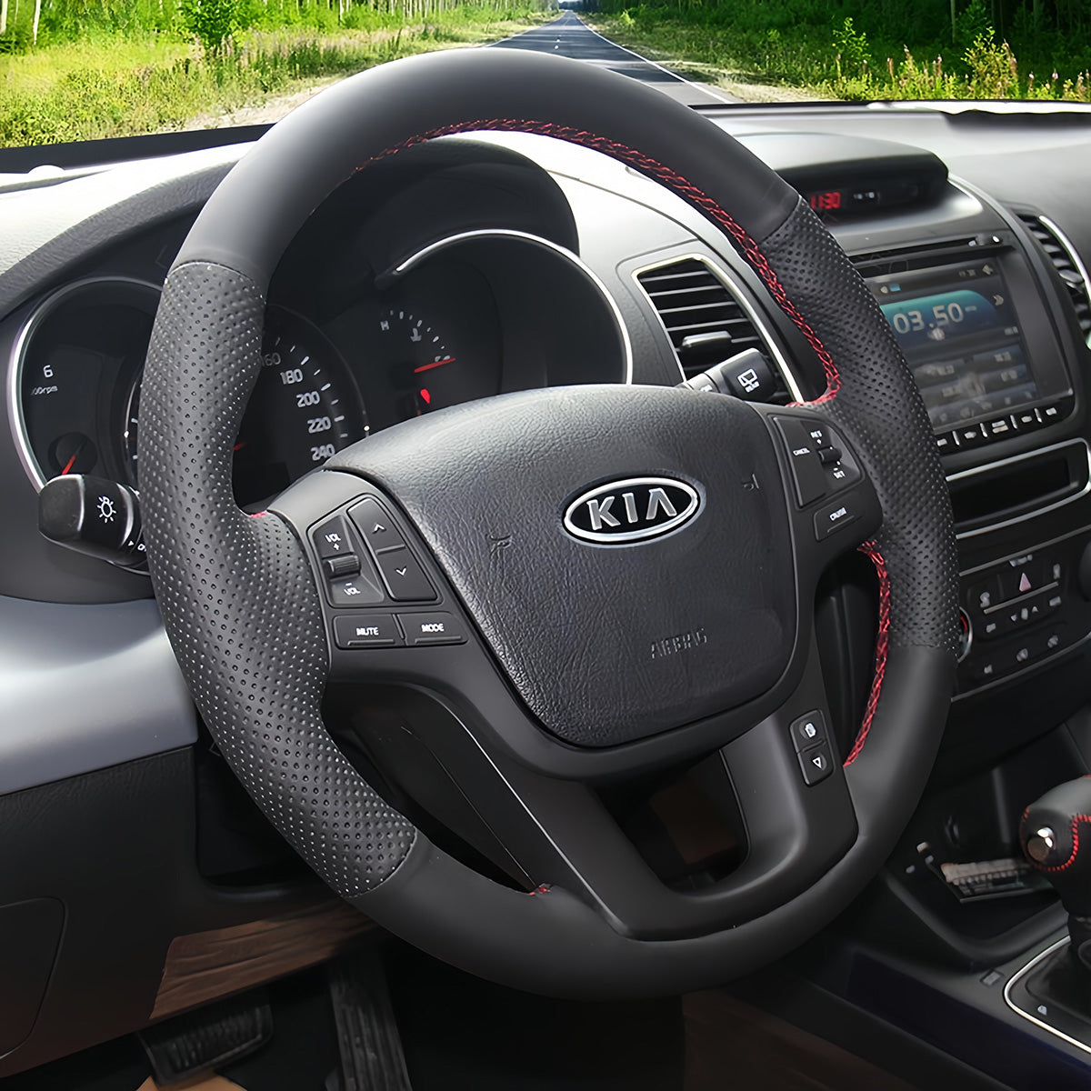 Steering Wheel Cover for Kia Sorento Cadenza 2009-2016