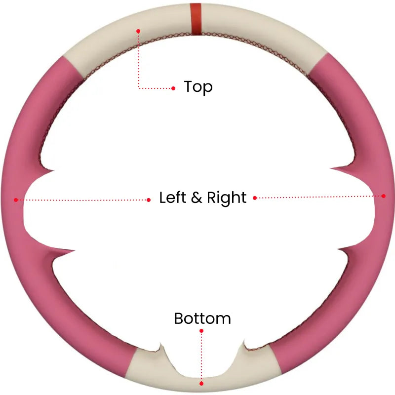 Two-Tone Custom Steering Wheel Cover