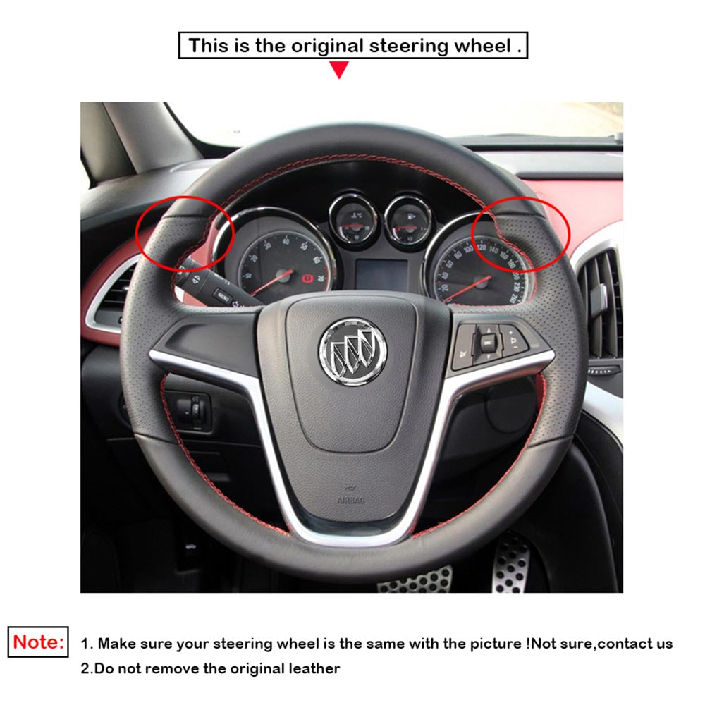 LQTENLEO Carbon Fiber Leather Suede Hand-stitched Car Steering Wheel Cover for Opel Astra (J) 2009-2015 / Buick Encore 2013-2019 - LQTENLEO Official Store