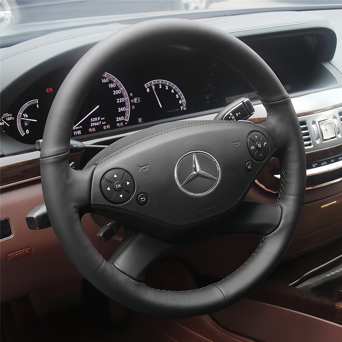 Steering Wheel Cover for Mercedes-Benz CL-Class C216 S-Class W221 2010-2014